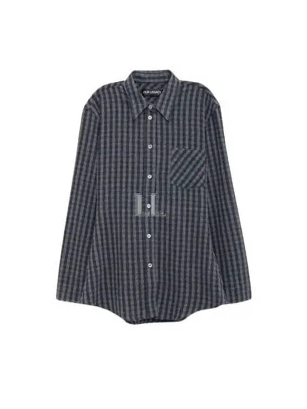 Principal Check Rural Wool Shirt Grey - OUR LEGACY - BALAAN 2