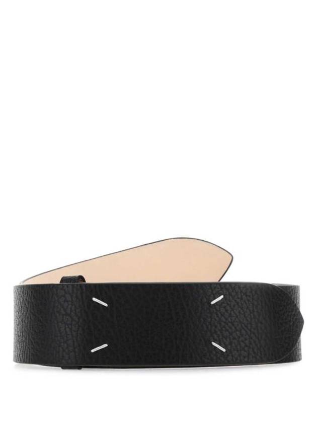 4 Stitch Leather Belt Black - MAISON MARGIELA - BALAAN 2