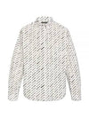 Allover Logo Print Long Sleeve Shirt White Black - BALENCIAGA - BALAAN 2