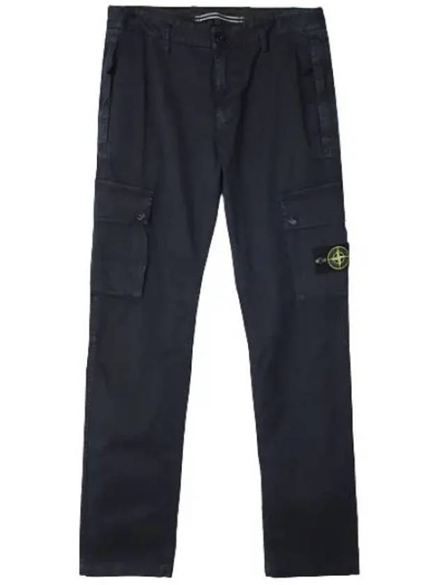 Old Effect Stretch Broken Twill Cotton Cargo Pants Slim Fit Men s - STONE ISLAND - BALAAN 1