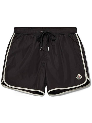 Logo Patch Swim Shorts Black - MONCLER - BALAAN 1