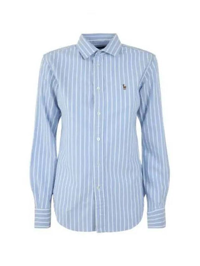 Pony Classic Fit Long Sleeve Shirt Blue - POLO RALPH LAUREN - BALAAN 2