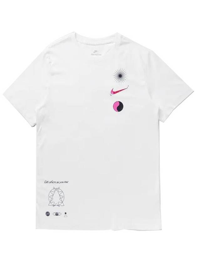 Men's Logo Graphic Print Short Sleeve T-Shirt White - NIKE - BALAAN 2