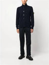 Lambswool Knit Cardigan Navy - STONE ISLAND - BALAAN 6