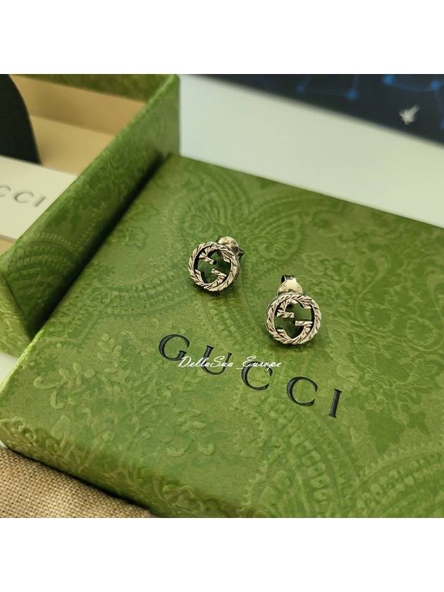 Interlocking G Earrings Silver YBD457109001 - GUCCI - BALAAN 9