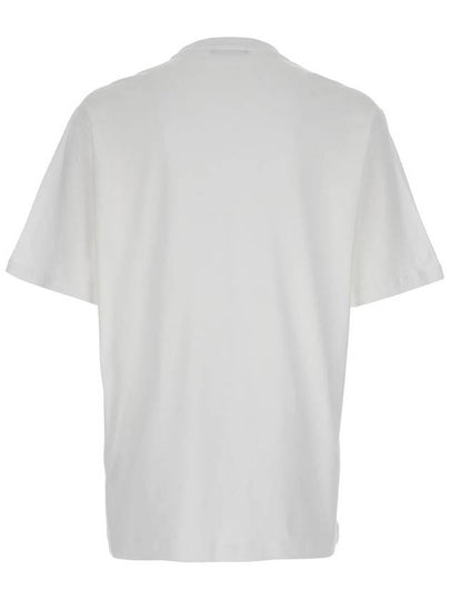 White T-Shirt With Medusa Head Logo Print On The Front In Cotton Man - VERSACE - BALAAN 2