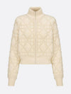 Macrocannage Zipper Technical Wool Cashmere Knit Cardigan White - DIOR - BALAAN 2