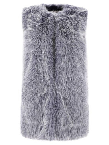 Faux Fur Vest Grey - HERNO - BALAAN 1