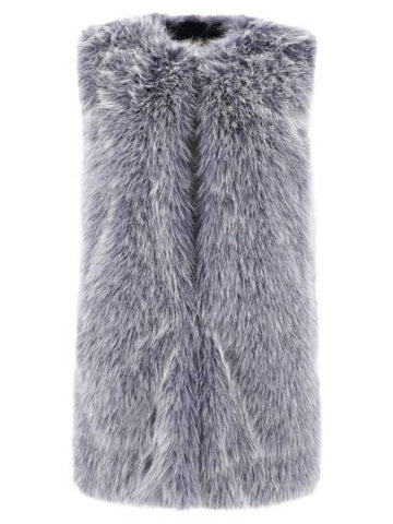 Faux Fur Vest Grey - HERNO - BALAAN 1