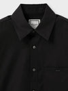 Men's Back Logo Cotton Long Sleeve Shirt Black - WOOYOUNGMI - BALAAN 5