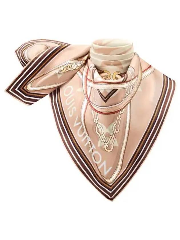 Ultimate Monogram Square 90 Silk Scarf Dune - LOUIS VUITTON - BALAAN 2