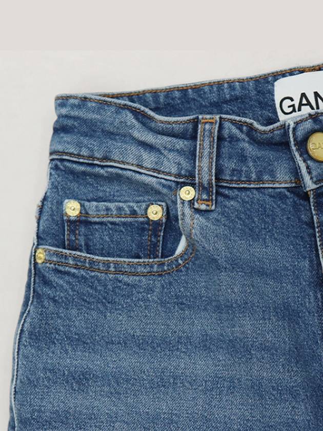 straight denim pants - GANNI - BALAAN 3