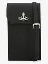 Fake Leather ORB Logo Strap Phone Pouch Black - VIVIENNE WESTWOOD - BALAAN 3