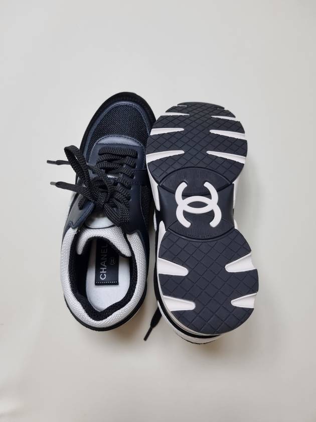 CC Logo Tennis Sneakers Black B39066 - CHANEL - BALAAN 3