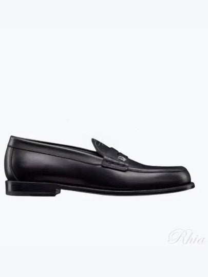 Granville Oblique Leather Loafer Black - DIOR - BALAAN 2