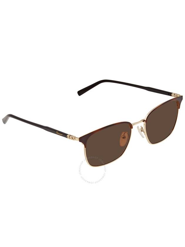 Square Metal Sunglasses Brown - SALVATORE FERRAGAMO - BALAAN 2