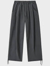 One Tuck Sweat Wide Pants Charcoal - NOIRER - BALAAN 3