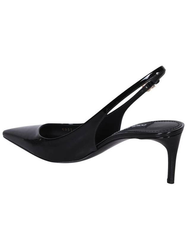 Pattern Leather Sling Back Heels Black - DOLCE&GABBANA - BALAAN 4