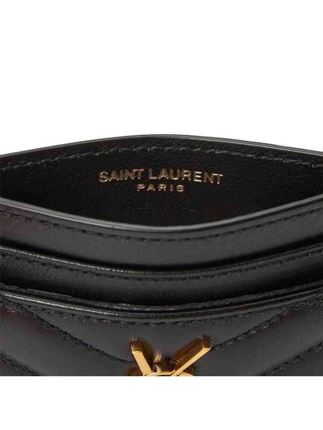 Cassandre Matelasse Lambskin Card Wallet Black - SAINT LAURENT - BALAAN 7