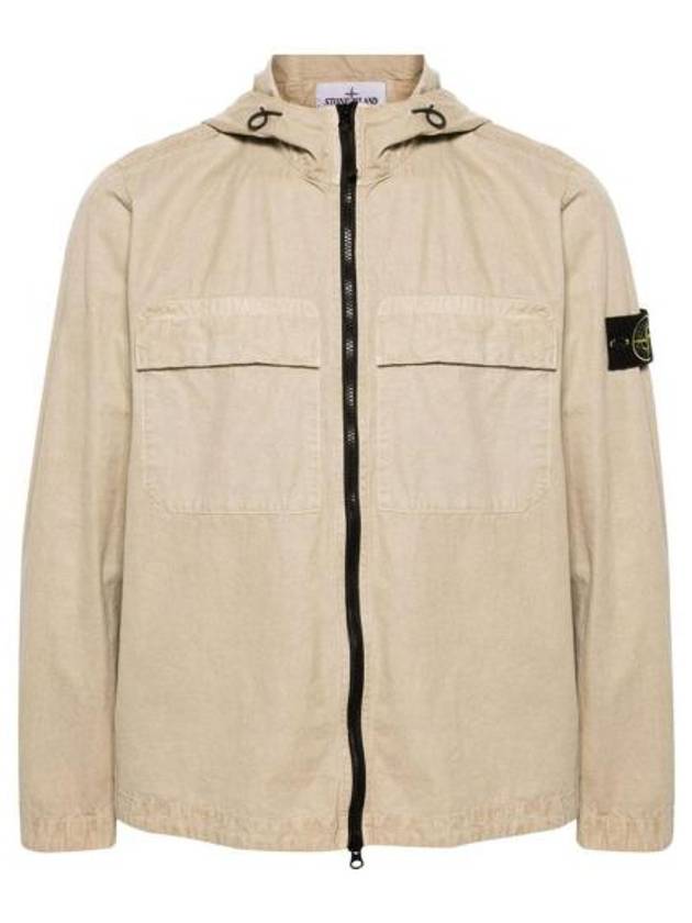 Wappen Old Effect Hooded Jacket Beige - STONE ISLAND - BALAAN 2