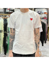 Play Red Heart Waffen Short Sleeve T-Shirt White P1 T108 2 - COMME DES GARCONS - BALAAN 3