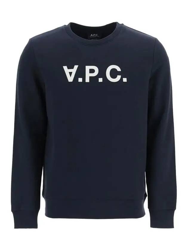 VPC Logo Crew Neck Sweatshirt Navy - A.P.C. - BALAAN 3