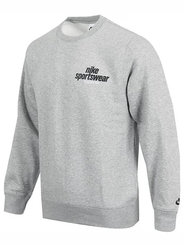 Club Fleece Crewneck Sweatshirt Grey - NIKE - BALAAN 3