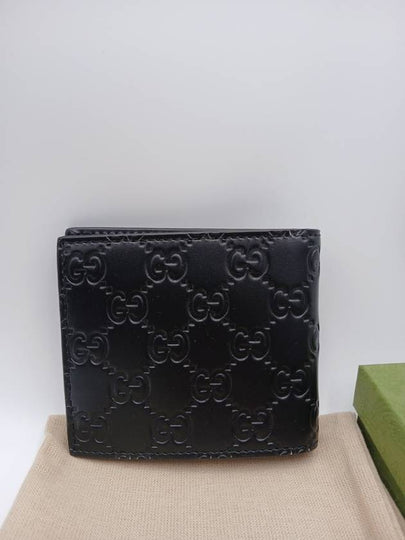 Signature GG Leather Half Wallet Black - GUCCI - BALAAN 2