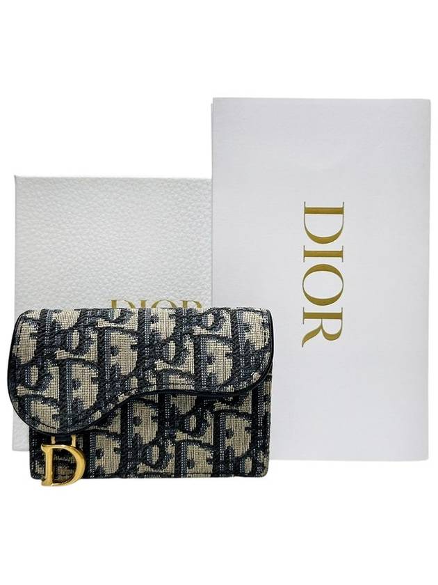 S5611CTZQ Oblique Saddle Flap Card Wallet - DIOR - BALAAN 8