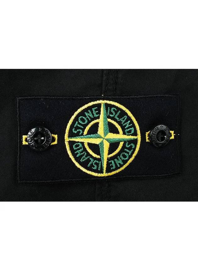 Cotton Canvas Straight Pants Black - STONE ISLAND - BALAAN 5