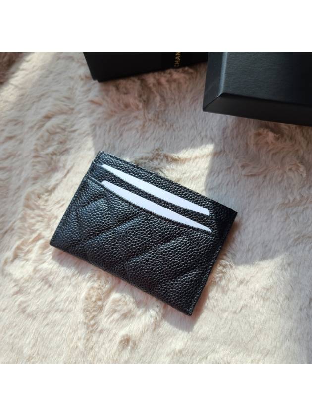 Classic Card Holder Grained Calfskin & Gold Black - CHANEL - BALAAN 5