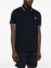 Stretch Cotton Pique Short Sleeve Polo Shirt Navy - STONE ISLAND - BALAAN 4