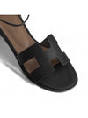 H Santorini leather strap sandals black H182139Z - HERMES - BALAAN 4