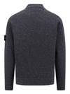 Mock Neck Virgin Wool Knit Top Grey - STONE ISLAND - BALAAN 3