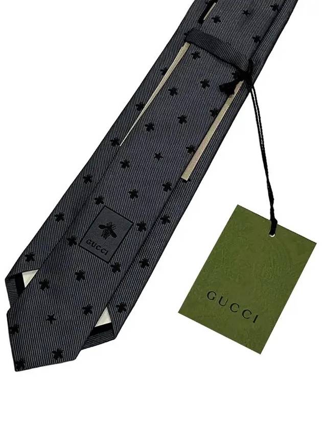 Bee Silk Tie Grey - GUCCI - BALAAN 9