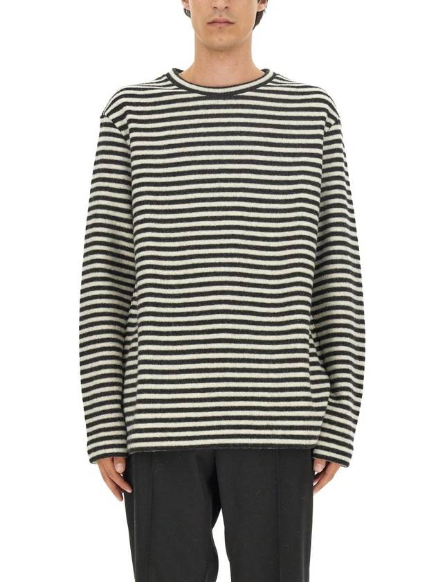 Logo Patch Striped Wool T-Shirt J47GC0114J20077 - JIL SANDER - BALAAN 2