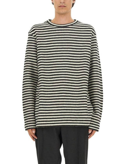 Logo Patch Striped Wool T-Shirt J47GC0114J20077 - JIL SANDER - BALAAN 2