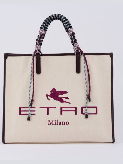 Logo Tote Bag White - ETRO - BALAAN 2