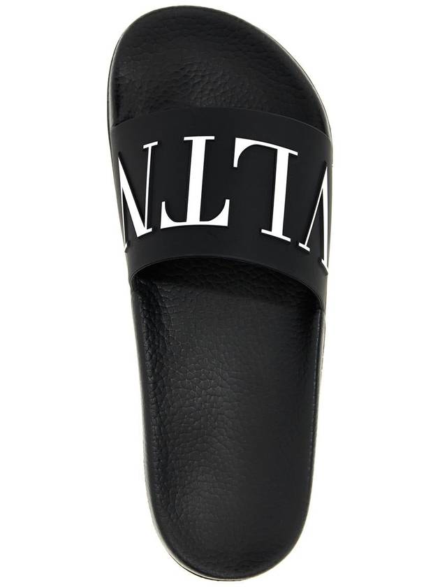 VLTN Rubber Slippers Black - VALENTINO - BALAAN 5