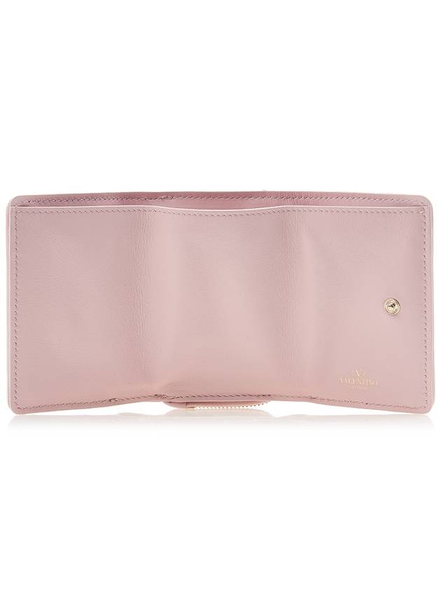 Twill Iconograph Half Wallet Rose - VALENTINO - BALAAN 11