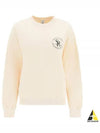 Logo Crew Neck Cotton Sweatshirt Beige - SPORTY & RICH - BALAAN 2