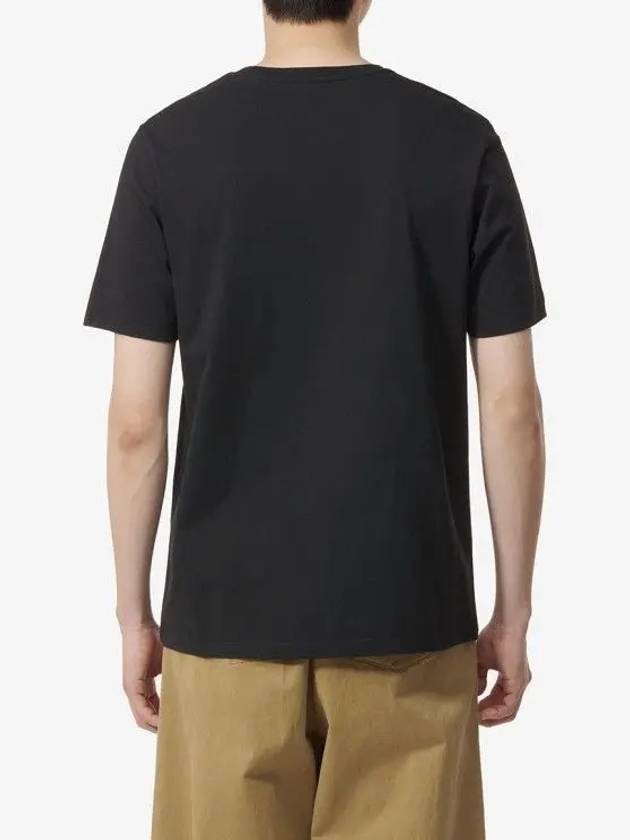 Chillax Fox Patch Regular Short Sleeve T-Shirt Black - MAISON KITSUNE - BALAAN 4