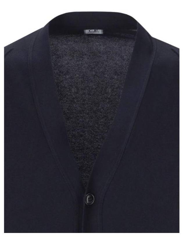 Lens Cotton Cardigan Navy - CP COMPANY - BALAAN 4