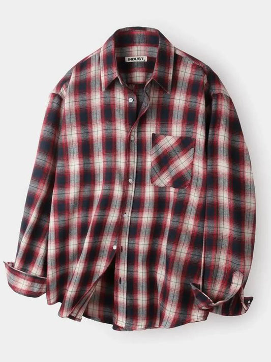 Cloud Multi Check Shirt Red - INDUST - BALAAN 2