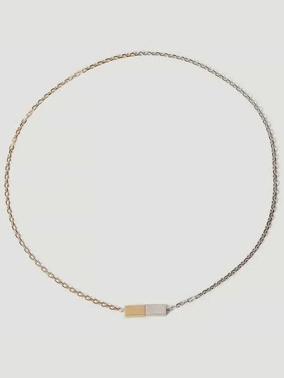 Dual Tone Necklace Silver - BOTTEGA VENETA - BALAAN 2