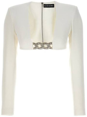 David Koma Top '3D Crystsal Chain And Square Neck' - DAVID KOMA - BALAAN 1