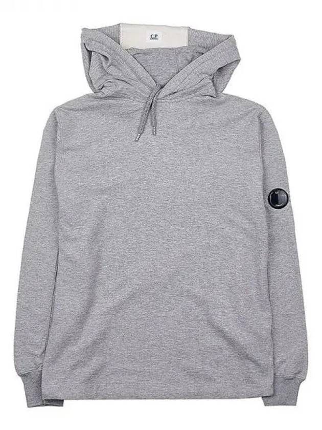 Men's Lens Wappen Fleece Hoodie Grey - CP COMPANY - BALAAN 2