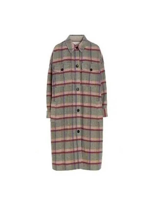 Women s Pontia Check Wool Long Coat MA0024FA A1D26E - ISABEL MARANT - BALAAN 1