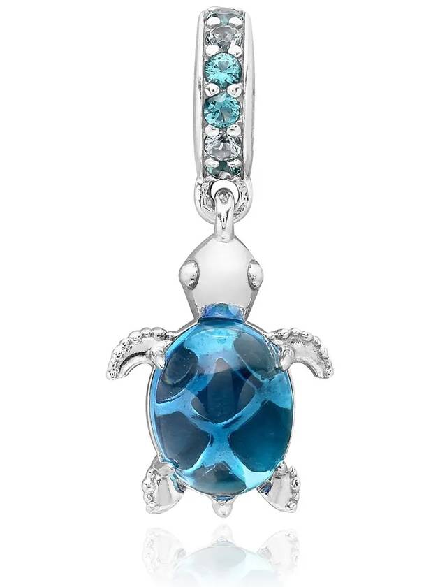 Murano Glass Sea Turtle Dangle Charm Silver - PANDORA - BALAAN 4