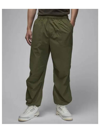 Jordan Essential Woven Straight Pants Medium Olive - NIKE - BALAAN 2